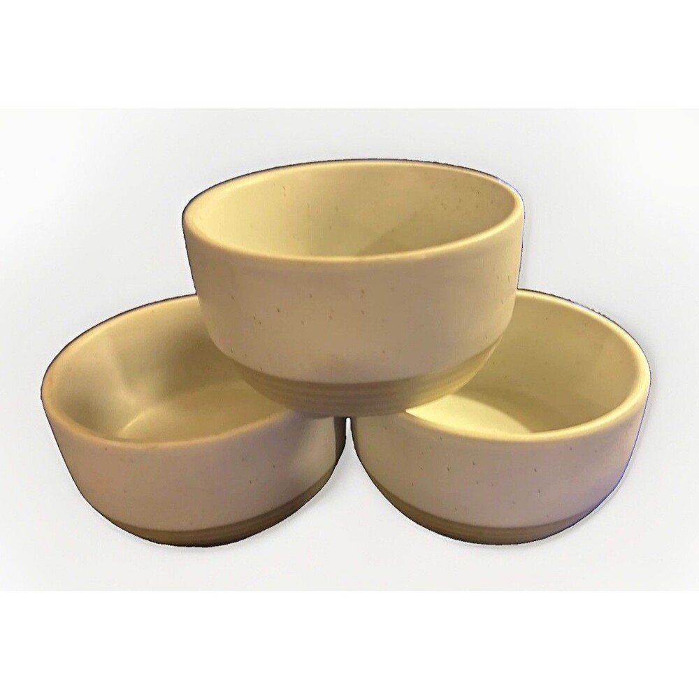 Hearth & Hand with Magnolia Speckled Stoneware Round Bowls x 3